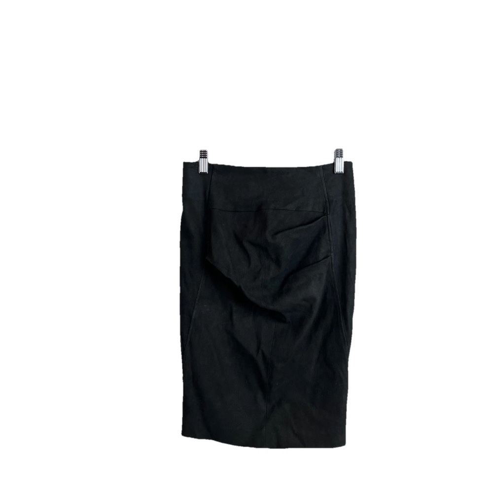 BRUNELLO CUCINELLI Leather Skirt US 2 Brown Stretch Ruched Women’s 2K Suede - Picture 2 of 13